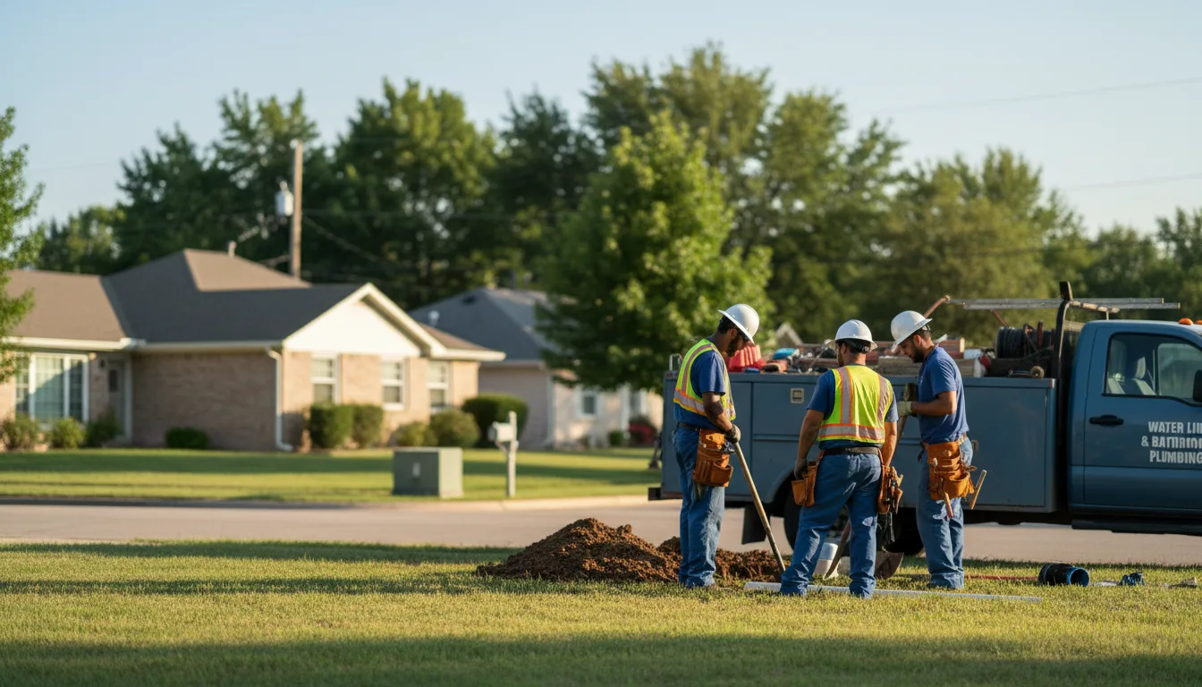 Residential water line and bathroom plumbing service in Hereford, TX